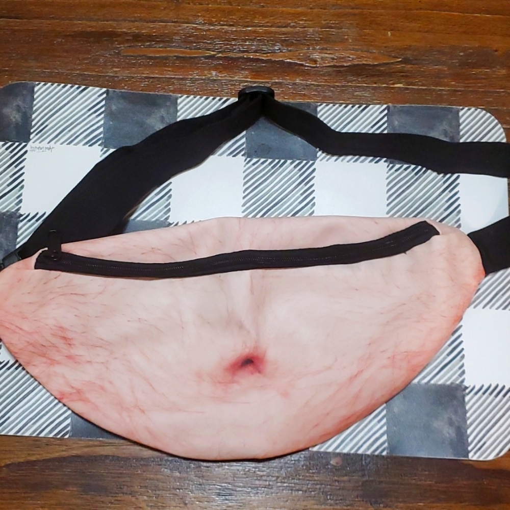 Hairy belly fanny pack! Adjustable size strap.